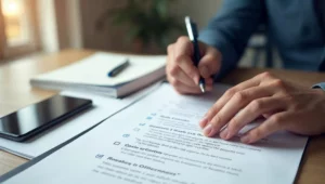 Vérification finale d'une candidature en alternance avec checklist et documents prêts à l'envoi.