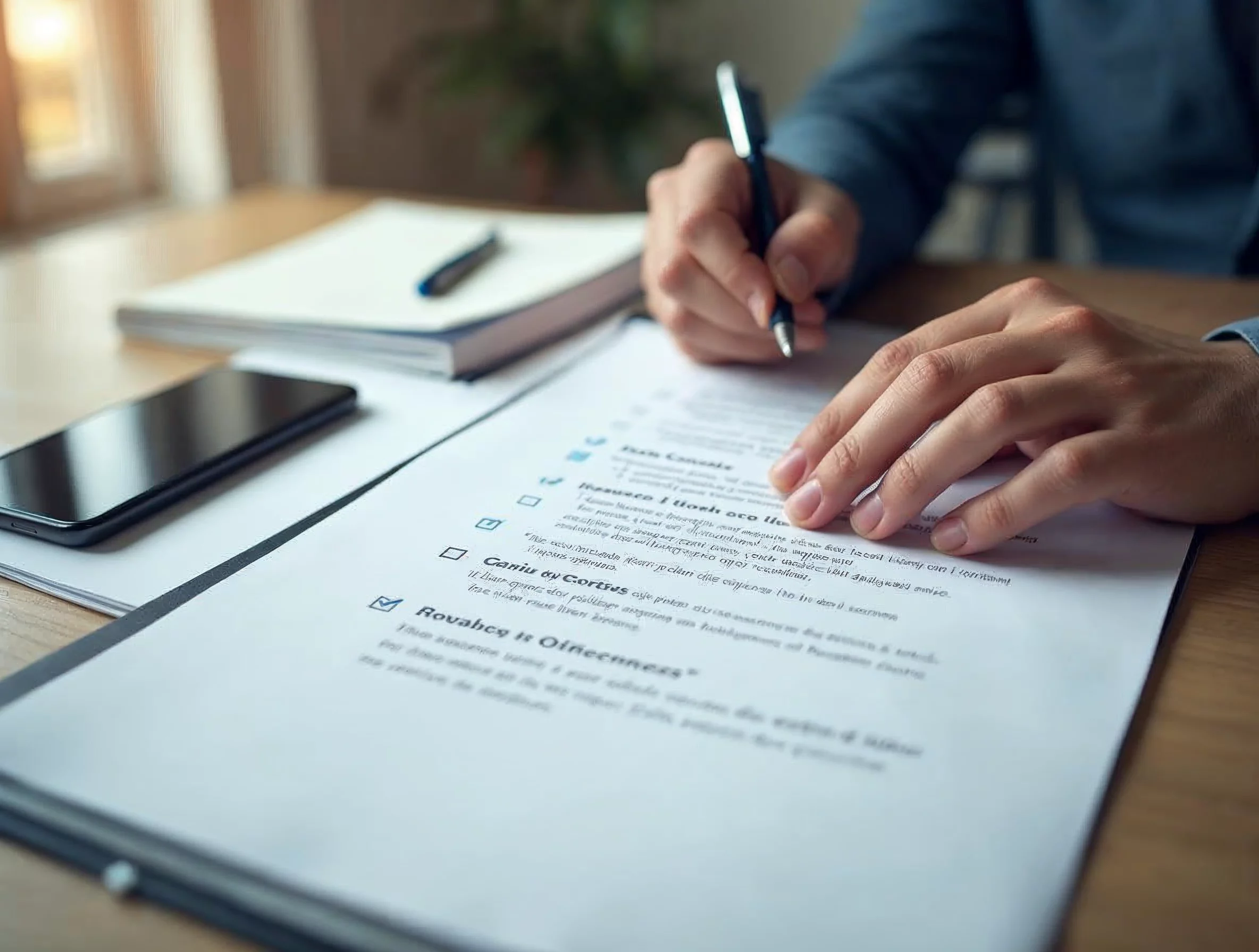 Faire une dernière vérification avant d'envoyer sa candidature Vérification finale d'une candidature en alternance avec checklist et documents prêts à l'envoi.